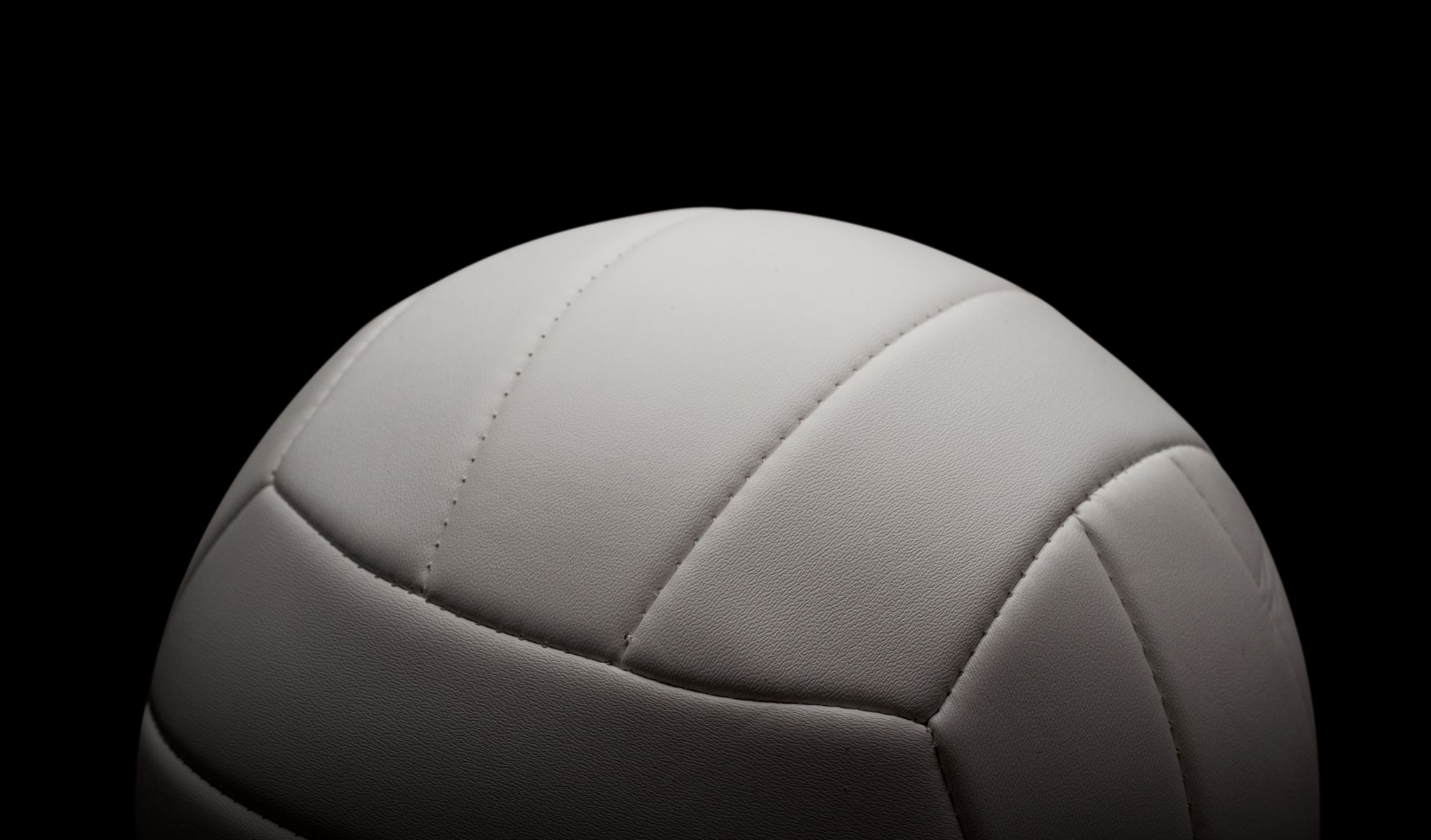 Close-up-of-a-white-volleyball